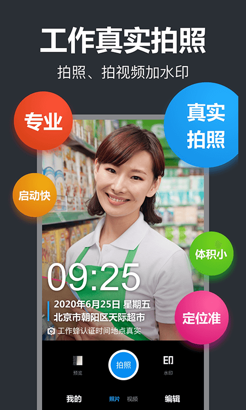 工作蜂水印相機(jī)