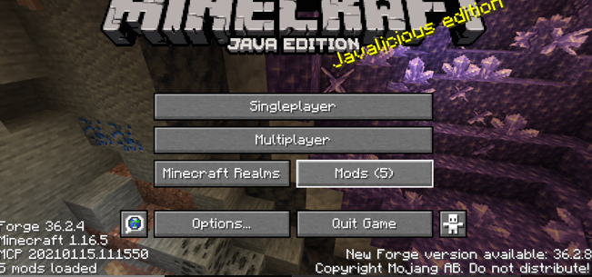 《我的世界》1.17.1快捷模組按鈕MOD