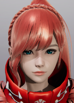 《AI少女》紅色馬尾藍色瞳孔時尚美少女MOD