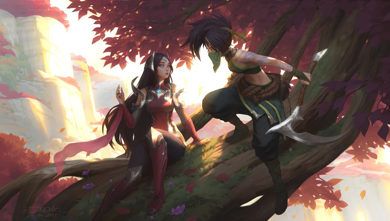 《Wallpaper Engine》LOL刀妹和阿卡麗對談動態(tài)壁紙