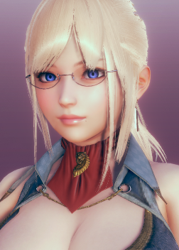 《AI少女》金色馬尾藍色瞳孔制服御姐MOD