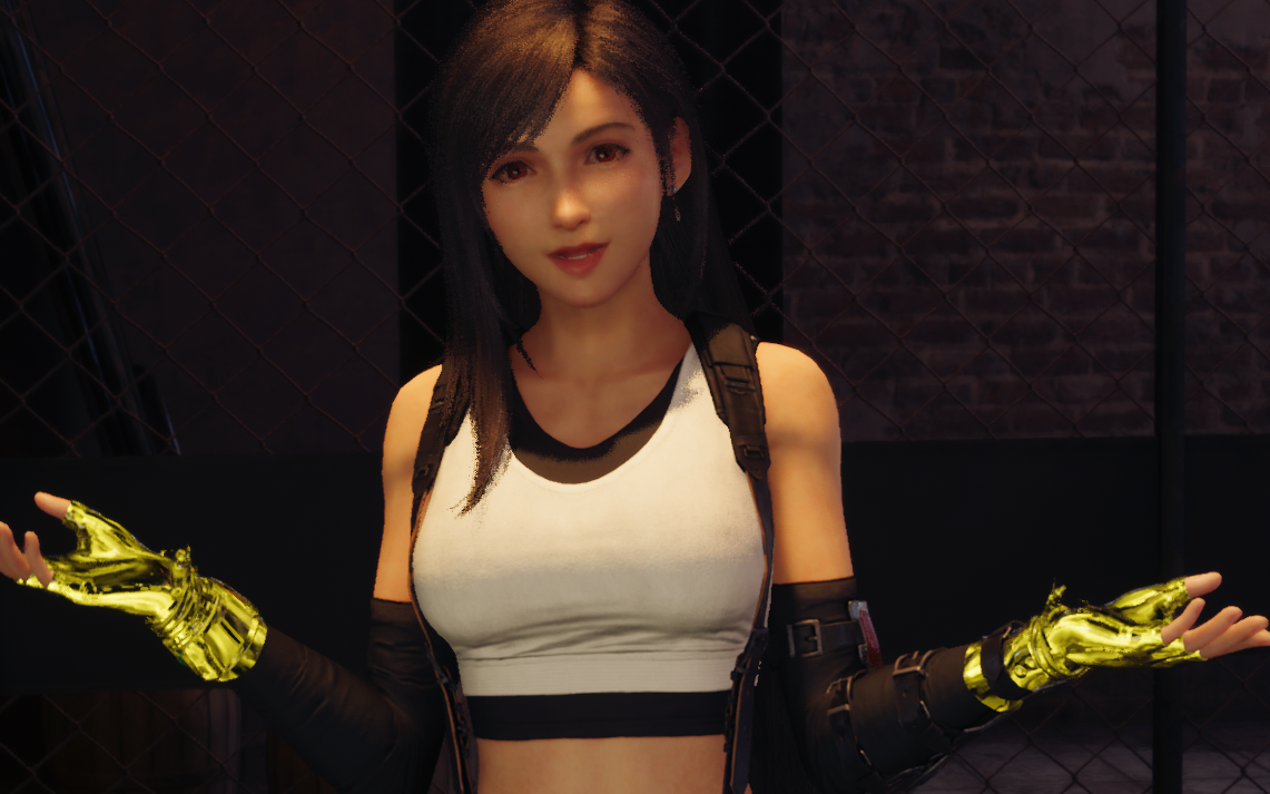 《最終幻想7：重制版》蒂法馬納金皮革手套MOD