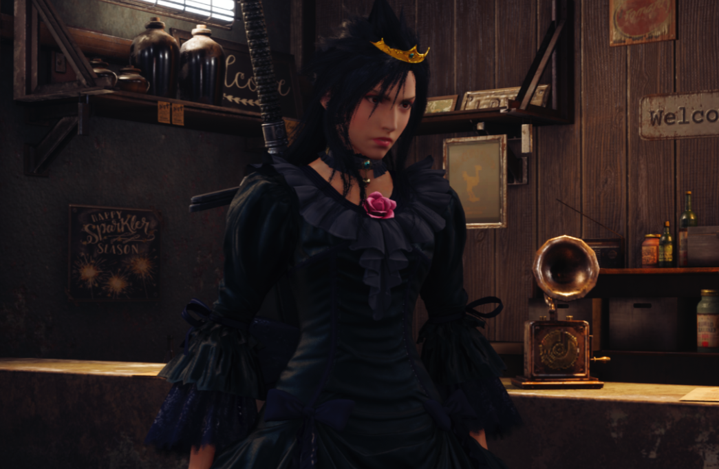 《最終幻想7：重制版》克勞德兩款哥特風禮裙v1.2MOD