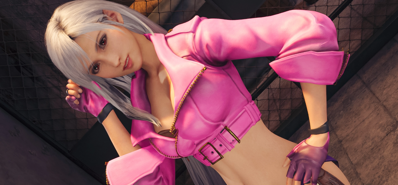 《最終幻想7：重制版》蒂法cos拳皇15安琪兒可愛少女粉MOD