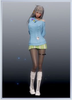 《ROOM Girl》短裙黑絲銀發少女MOD