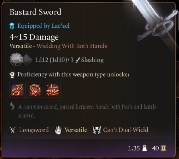 《博德之門3》混血劍武器MOD