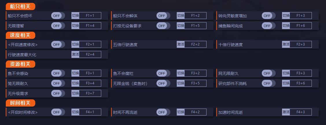 《漁帆暗涌》v1.0.3二十項(xiàng)修改器一修大師版