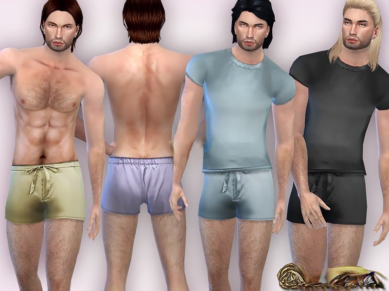 《模擬人生4》男士奢華真絲睡衣褲MOD