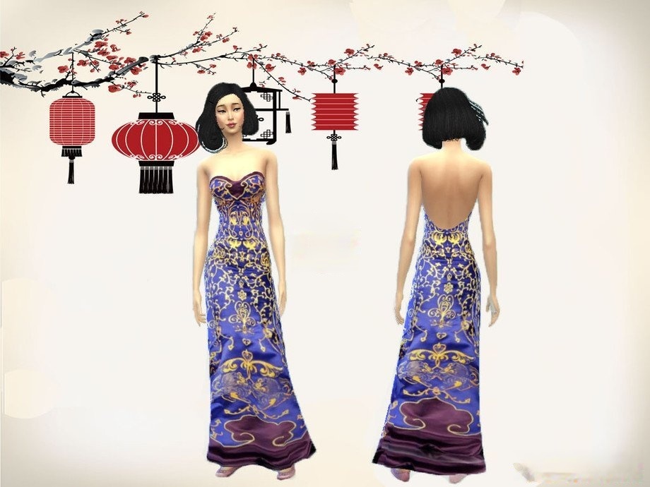 《模擬人生4》中式性感旗袍MOD