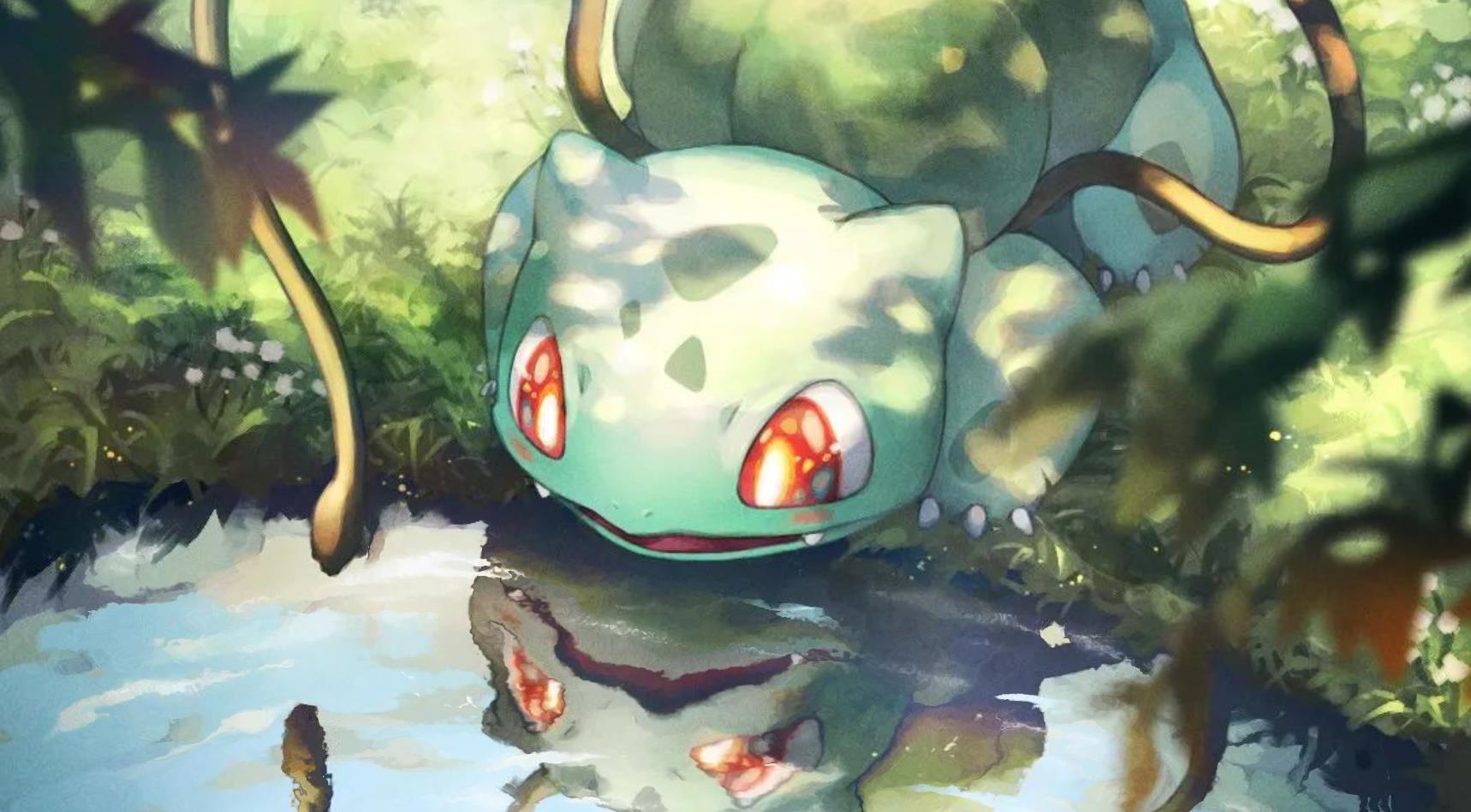 《Wallpaper Engine》看水的妙蛙種子精美寶可夢繪圖動態壁紙
