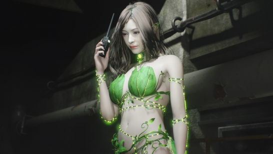《生化危機2：重制版》克萊爾艾達綠色樹瓣性感珍珠服MOD[僅支持舊版本]