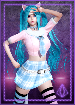 《AI少女》綠發雙馬尾制服女歌姬MOD