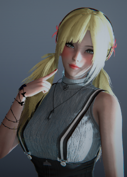 《AI少女》活潑金發雙馬尾少女MOD