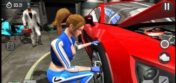 美女汽車維修模擬器