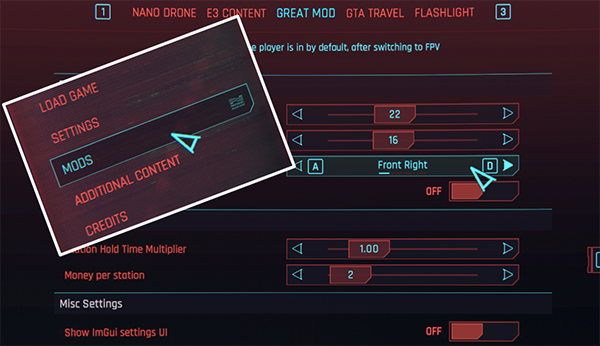 《賽博朋克2077》NativeSettingsUI單獨(dú)設(shè)置界面v1.96[支持v2.1]