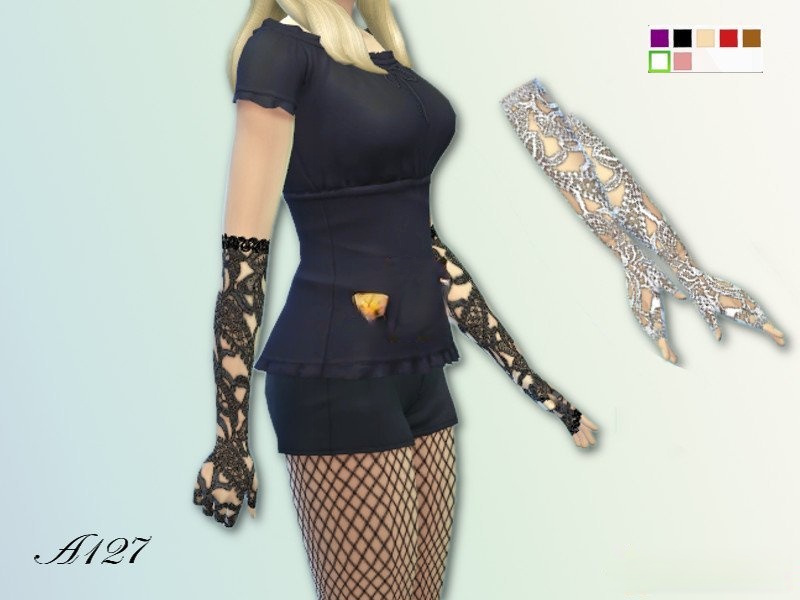 《模擬人生4》透明的蕾絲手套MOD