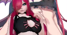 《AI少女》紅發(fā)黑衣粉紫色紋身性感魅魔MOD