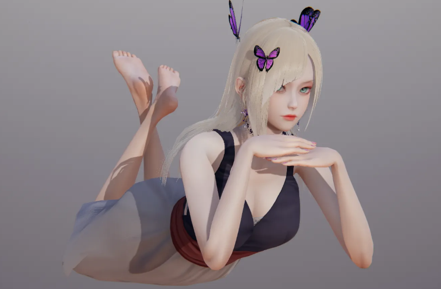 《AI少女》白毛優雅鳳蝶小姐姐MOD