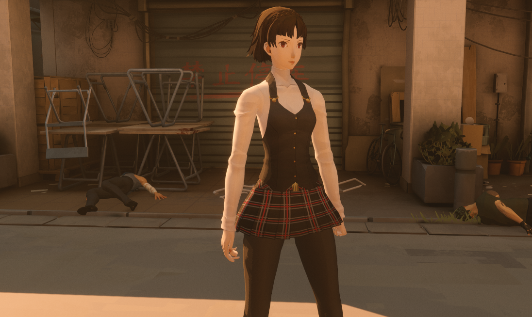 《師父》女性可扮演女神異聞錄5新島真無袖夏裝MOD