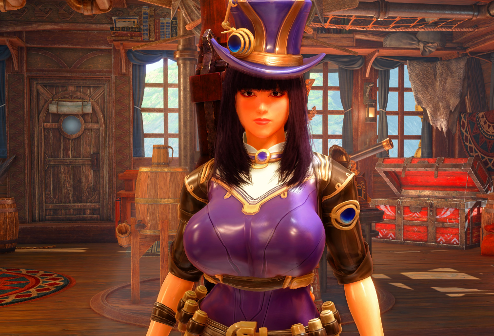 《怪物獵人崛起：曙光》LOL女警替換公會宮殿套MOD