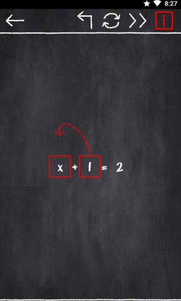 x=1