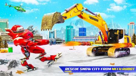 雪地挖掘機機器人鹿汽車