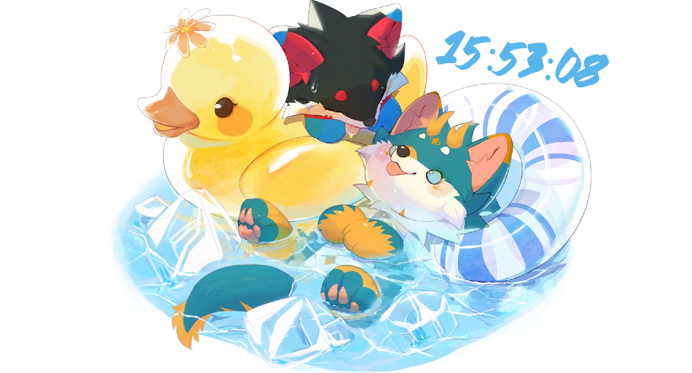 《Wallpaper Engine》Furry夏日記時動態(tài)壁紙