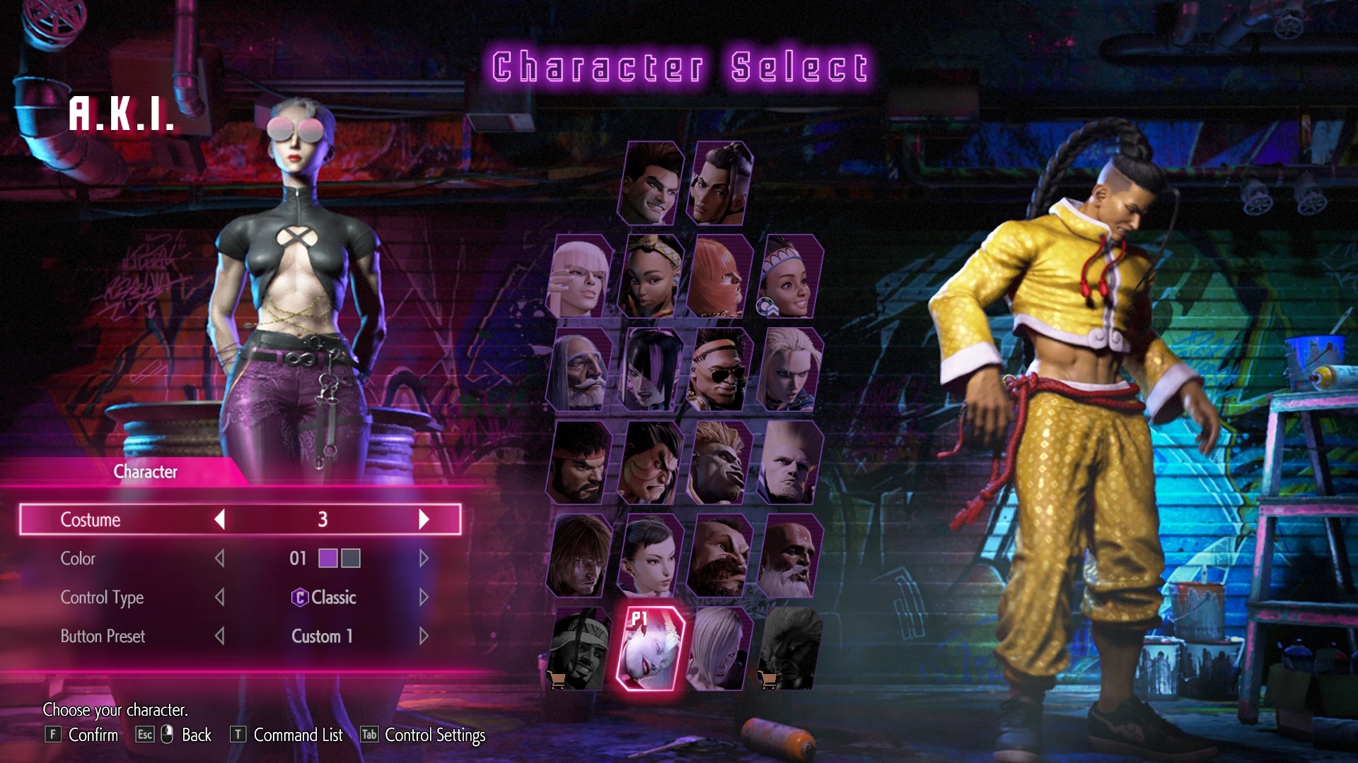 《街頭霸王6》阿鬼服裝3移除夾克MOD