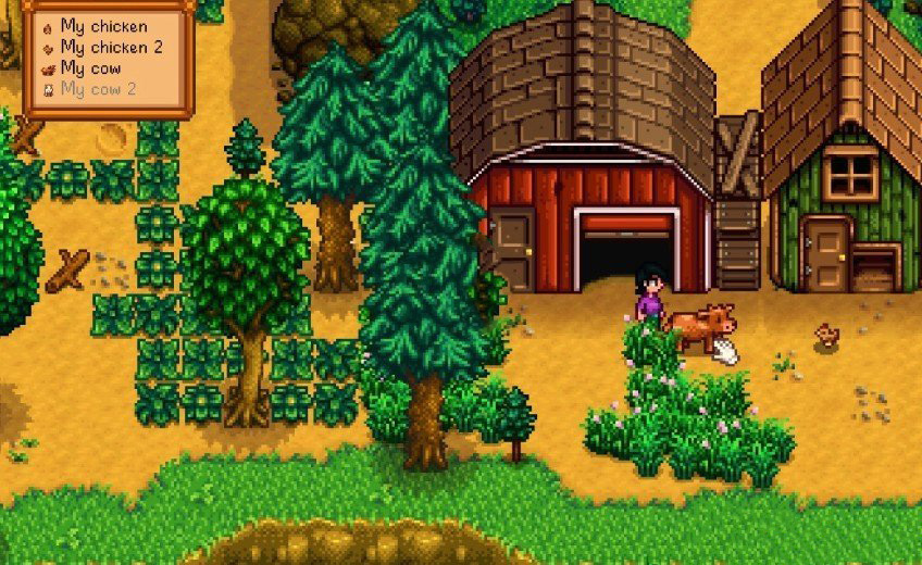 《星露谷物語》動物寵物狀態表MOD