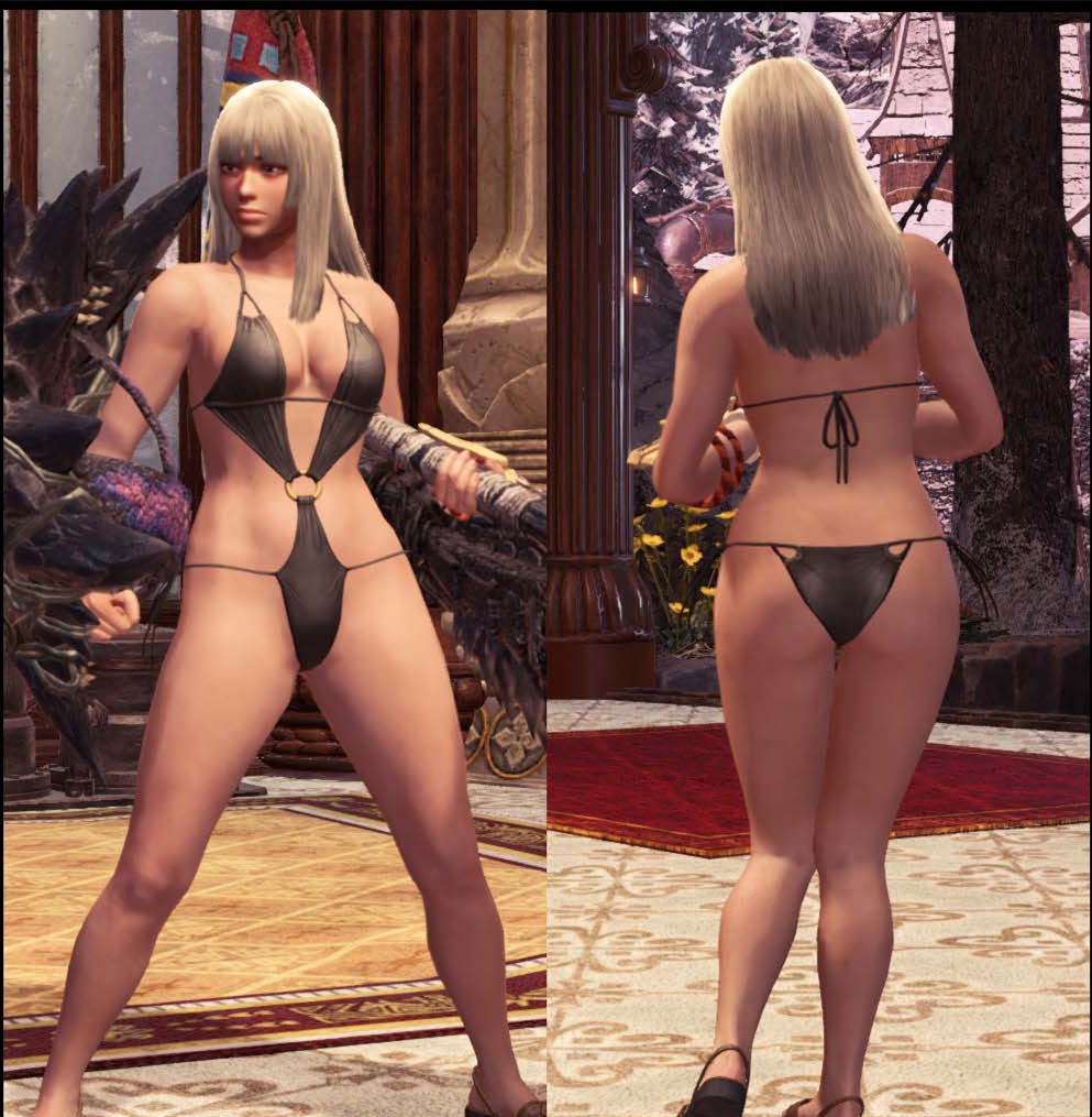 《怪物獵人世界：冰原》清涼惡魔風(fēng)格比基尼MOD