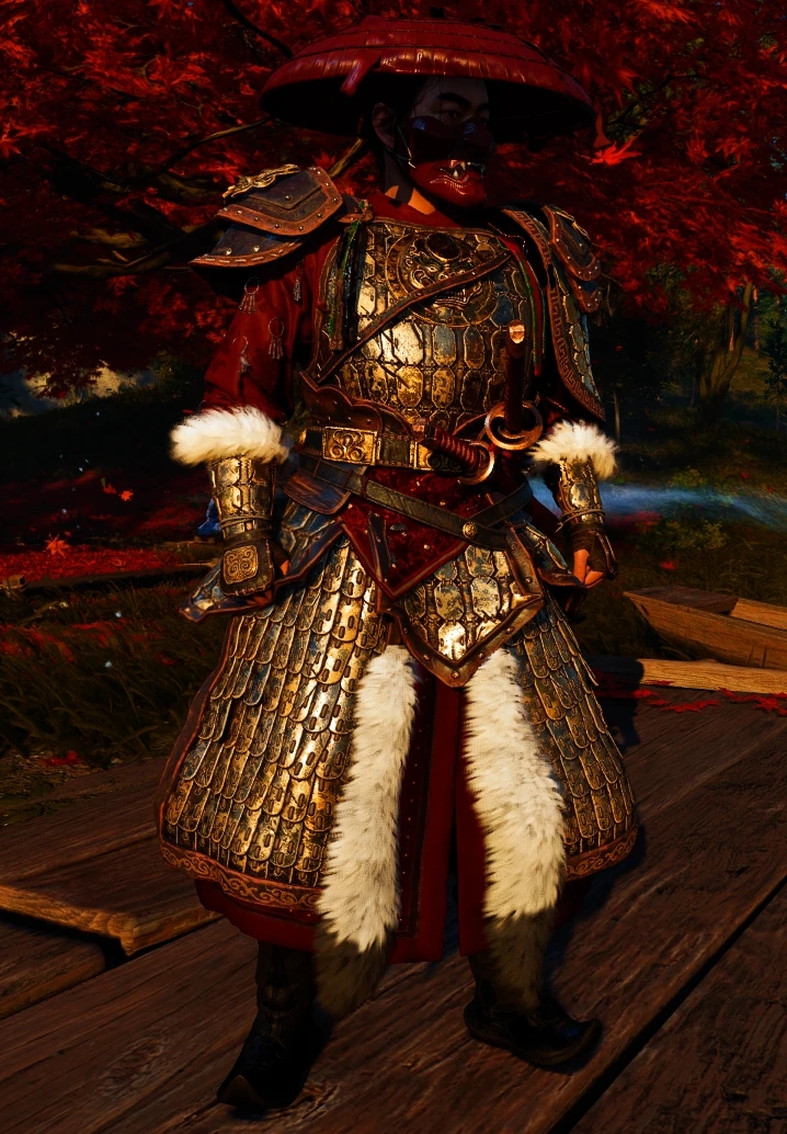 《對馬島之魂：導演剪輯版》深紅色蒙古大將的鎧甲MOD