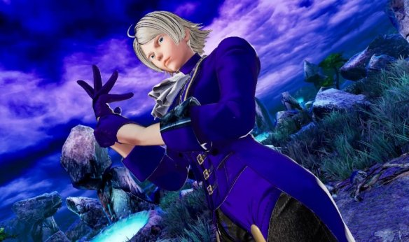 《拳皇15》金發(fā)藍(lán)眼伊麗莎白紫色天鵝絨服裝MOD