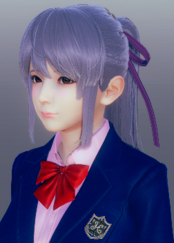 《AI少女》紫色馬尾辮高中校服美少女MOD