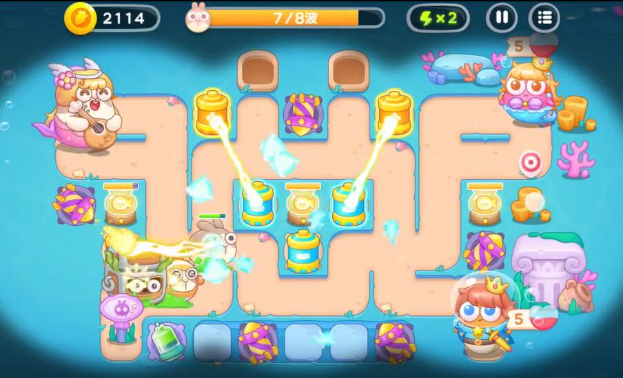 《保衛(wèi)蘿卜4》海的閨女第72關(guān)滿星攻略