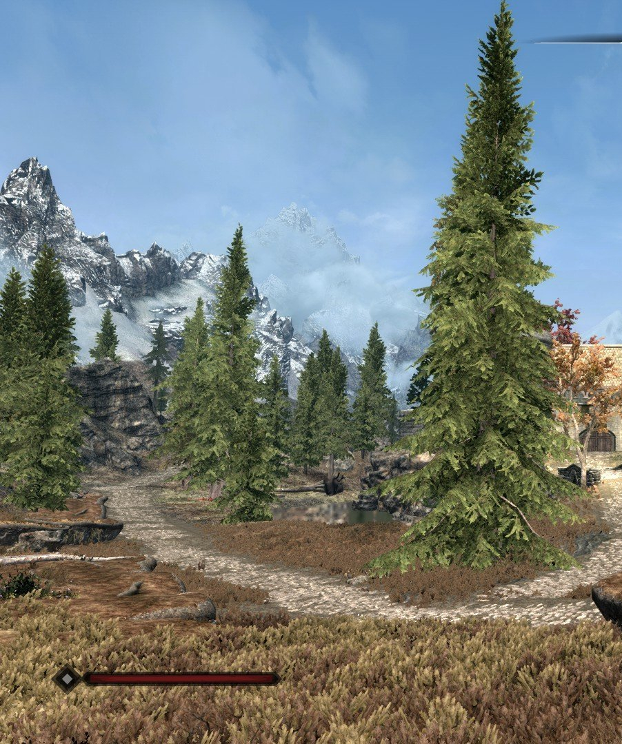 《上古卷軸5：天際重置版》更少的樹MOD