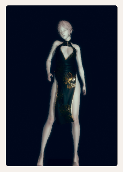 《AI少女》單片式鏤空旗袍MOD
