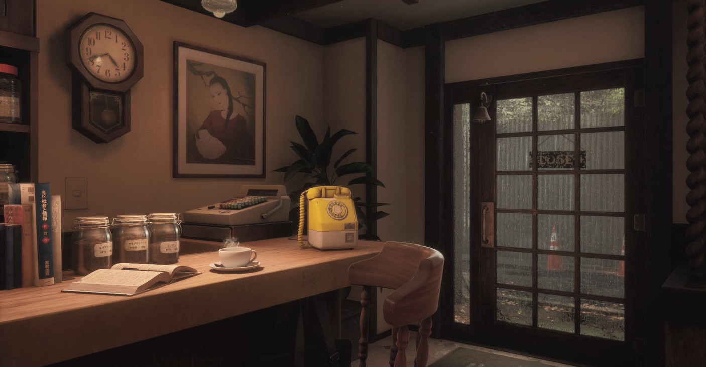 《Wallpaper Engine》雨天咖啡店3D場景動態壁紙