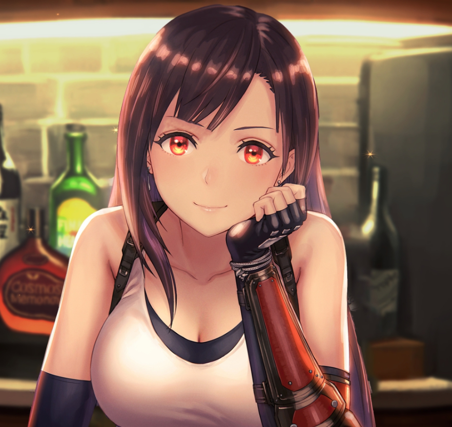 《最終幻想7：重制版》二次元美少女蒂法同人壁紙