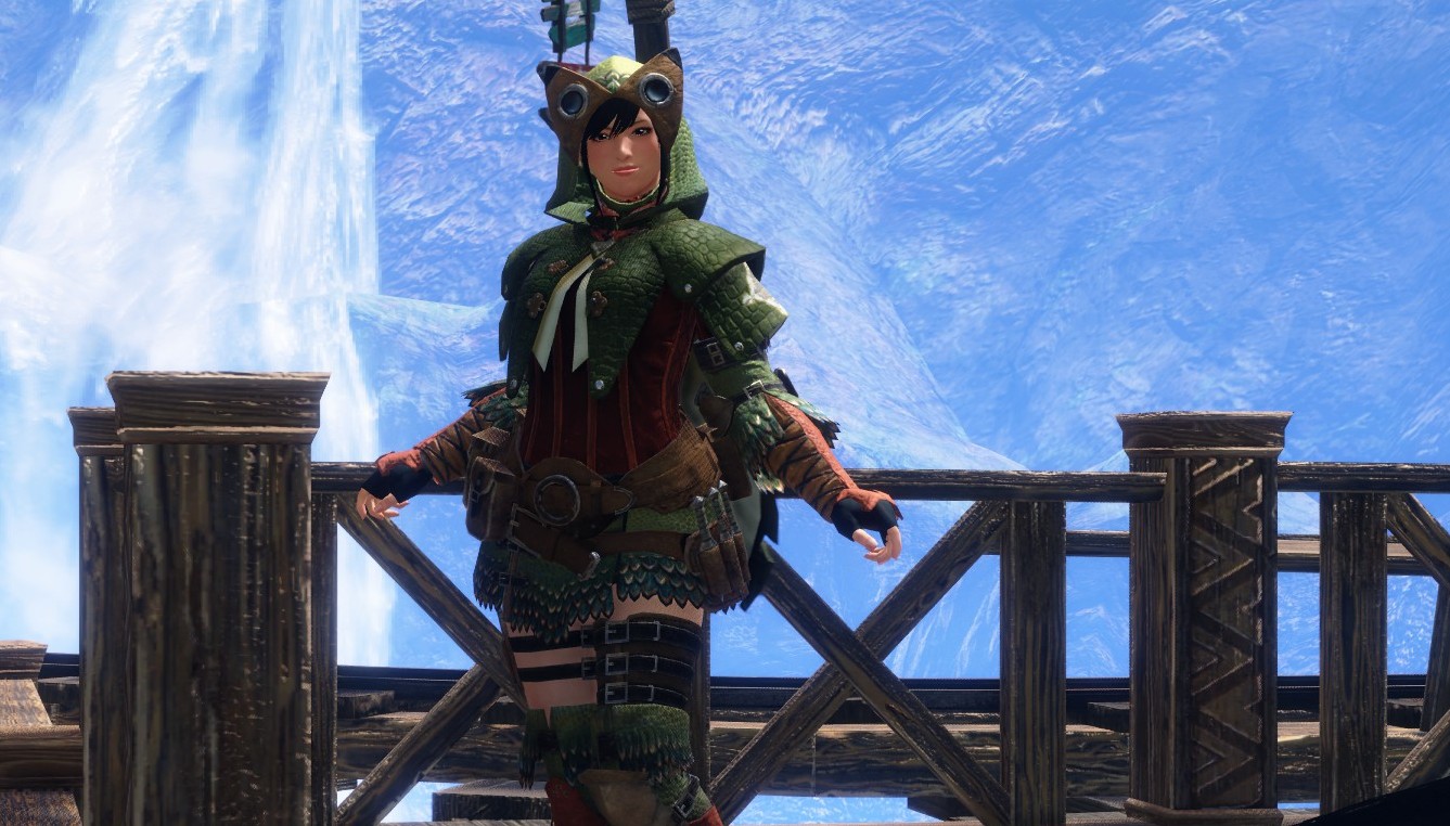 《怪物獵人：崛起》女性垂皮龍?zhí)籽b美化MOD