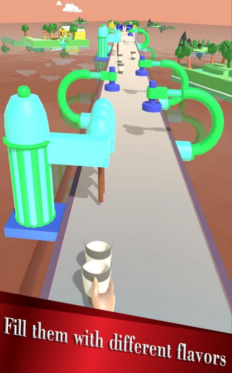 咖啡杯堆疊3D