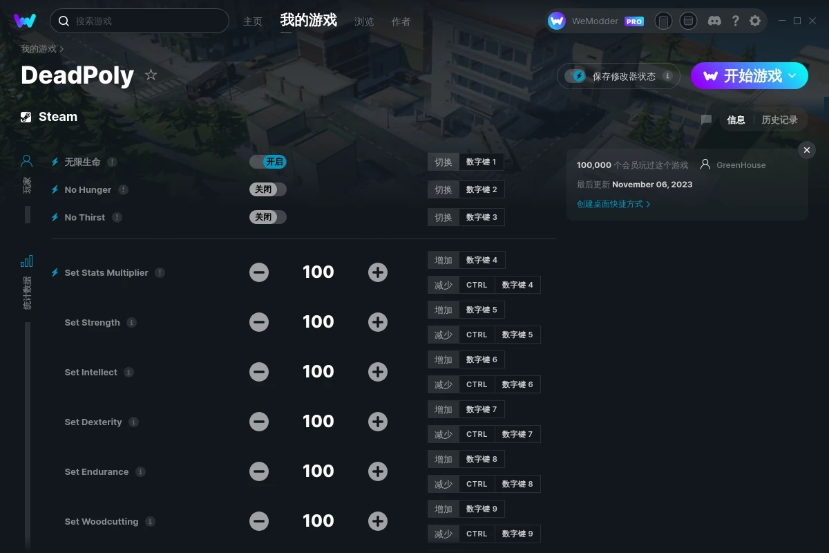 《DeadPoly》v0.1.9二十項修改器[GreenHouse]