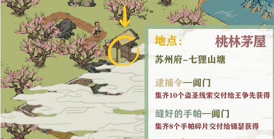 《江南百景圖》盜圣落網(wǎng)材料位置解析