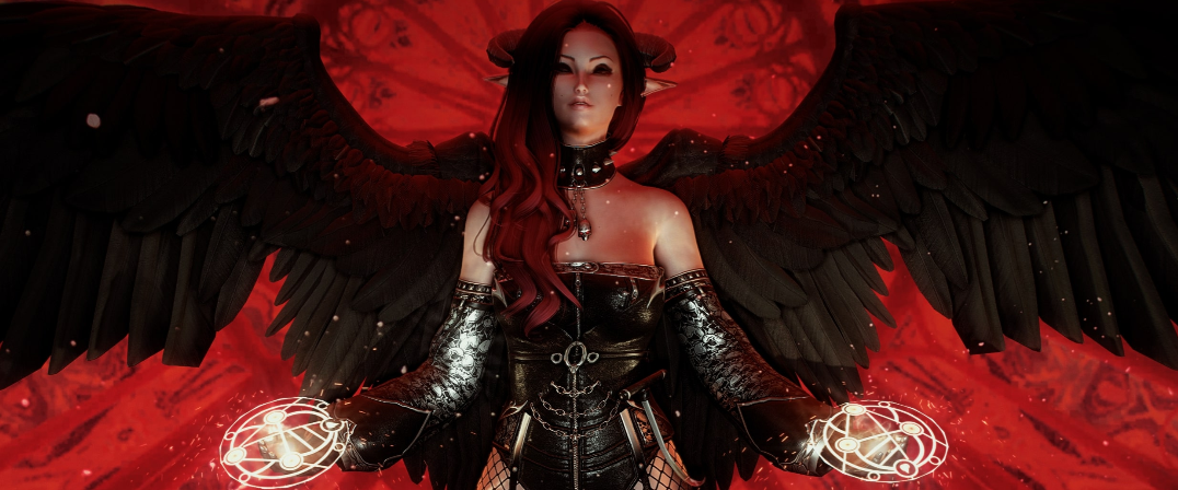 《上古卷軸5：天際重制版》紅發(fā)暗黑女魅魔預(yù)設(shè)MOD