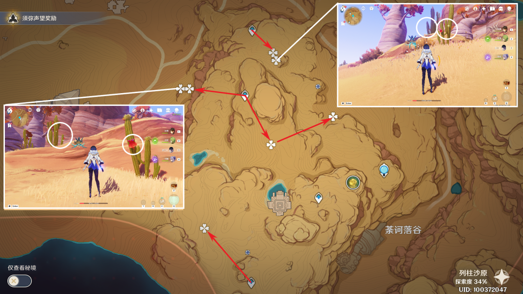 《原神》赤念果收集路線圖
