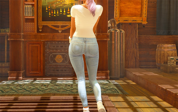 《怪物獵人崛起：曙光》緊身襯衫牛仔褲MOD