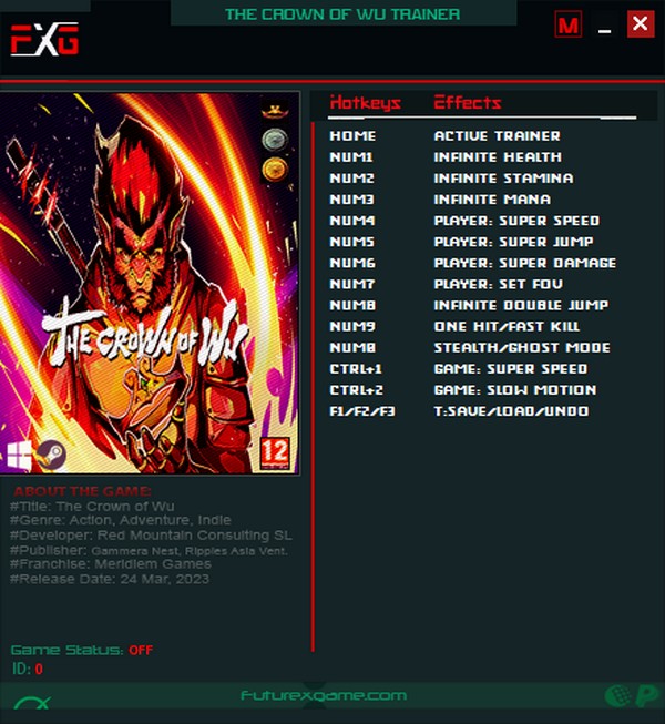 《悟之冠》v1.0十三項(xiàng)修改器FUTUREX版