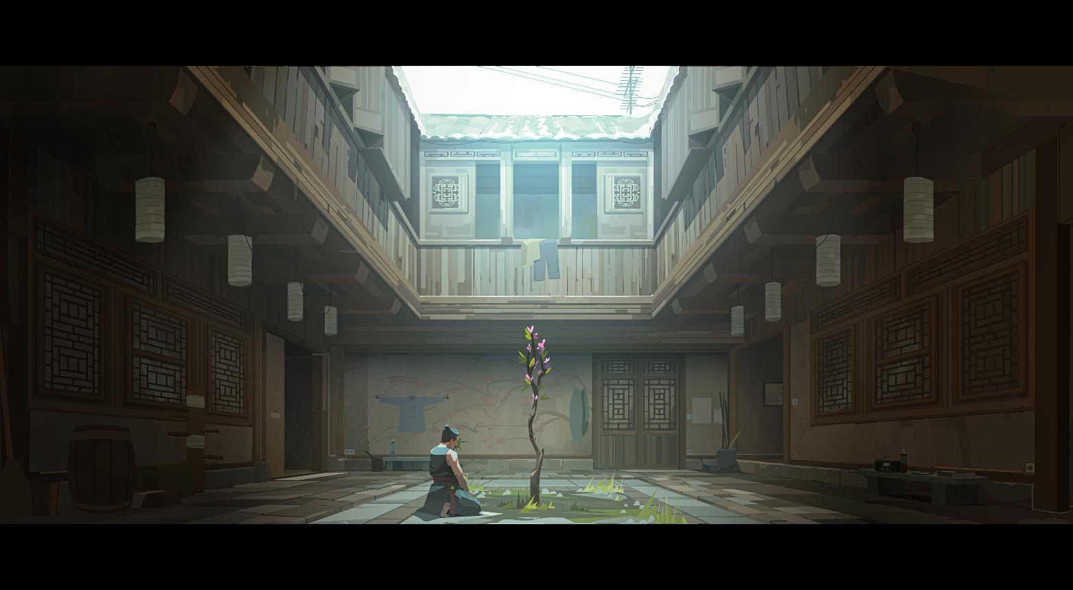 《Wallpaper Engine》師父 - 道館晝夜鼠標互動動態壁紙