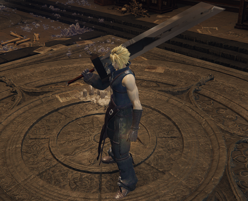 《艾爾登法環》最終幻想圣子降臨克勞德形象MOD