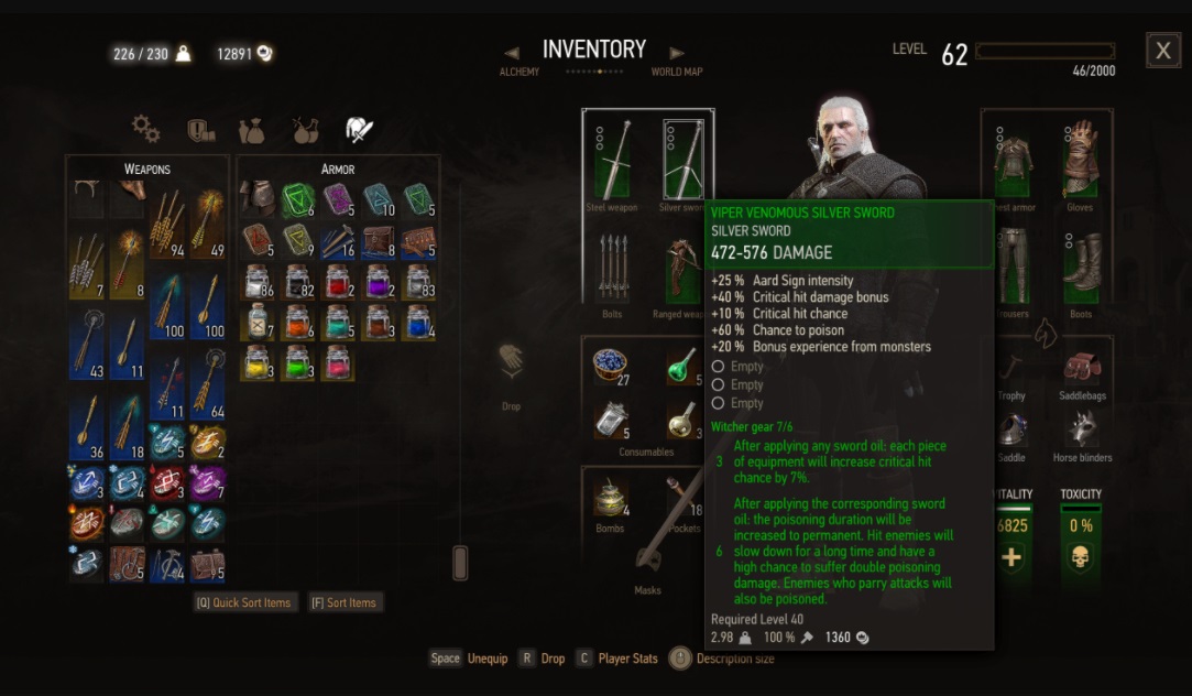 《巫師3次世代版》毒蛇學派套裝重做MOD