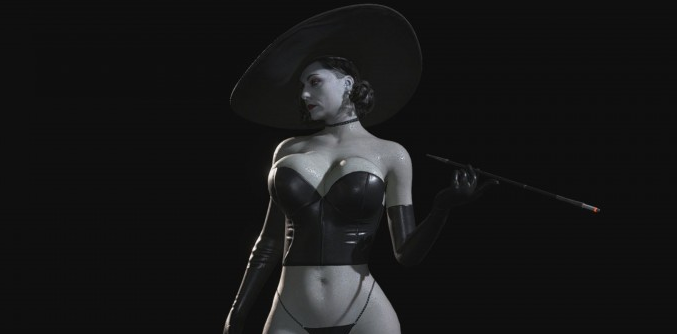  《生化危機8》吸血鬼夫人性感豐滿黑膠抹胸MOD